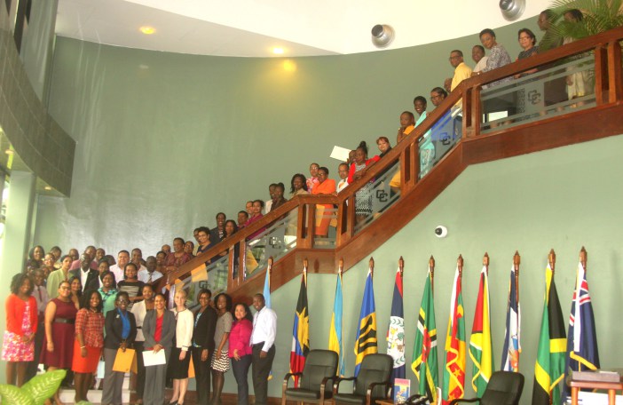 Training course participants at the CARICOM Secretariat