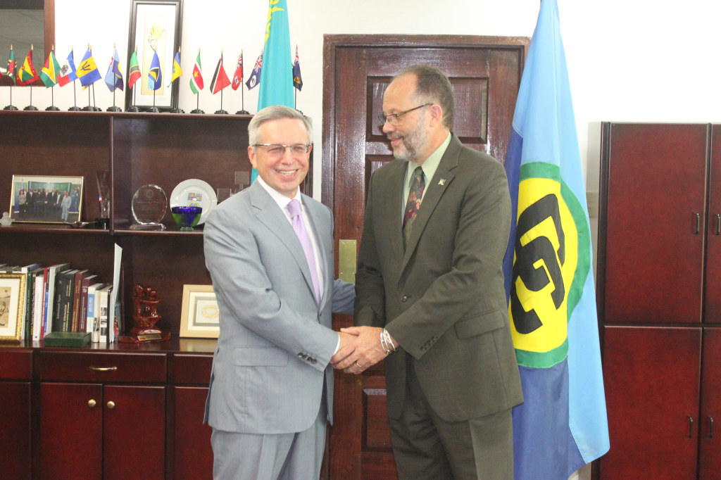 CARICOM Secretary-General, Ambassador Irwin LaRocque welcomes new Plenipotentiary Representative of Khazakhstan H.E. Konstantin Zhigalov