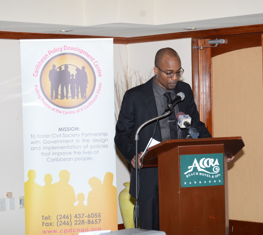 Carlos Wharton at Meeting of CARIFORUM Civil Society Organisations Preparatory to the Second Meeting of the CARIFORUM-EU Consultative Committee 16-17 February 2016, Barbados