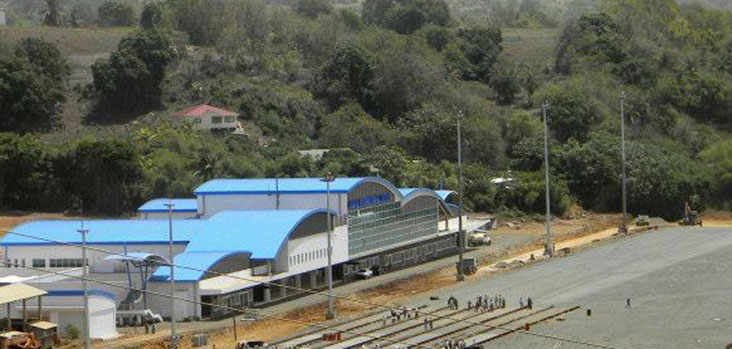 view of the terminal building at the new Argyle International Airport (AIA) in St. Vincent and the Grenadines – The CDF has just approved a EC$2,025,000/US$750,000 loan to purchase equipment to establish a 218 kVa solar energy farm that will r