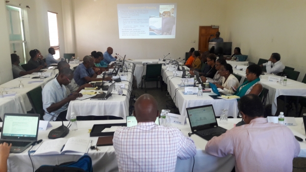 Representatives from CRFM Member States meet to refine draft protocol for climate change adaptation and DRM in Fisheries