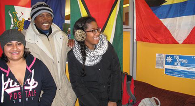HaMafilms&rsquo; Writer/Director Howard Allen with students from University of Toronto Caribbean Studies Student Union. (Photo courtesy HaMa)