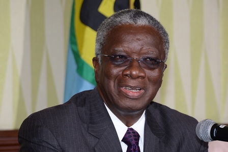 CARICOM Chairman and Barbados' Prime Minister Freundel Stuart speaking to the media at the closing press conference for the 36th CARICOM Heads of Government Meeting at Hilton Barbados. (A.Gaskin/BGIS)