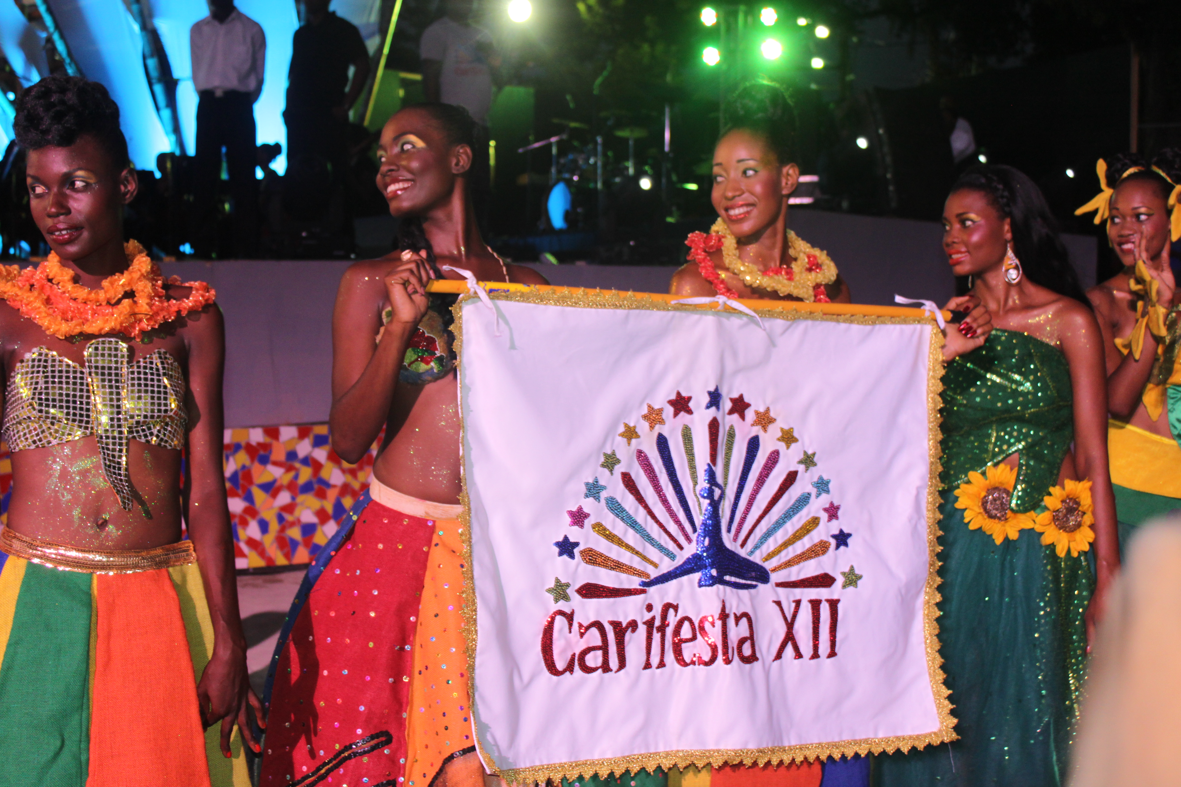 Haitian ladies in tradition dress during the opening parade