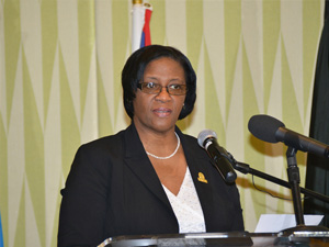 CARILEC&rsquo;s Executive Director, Ms. Allison Jean delivering her Remarks