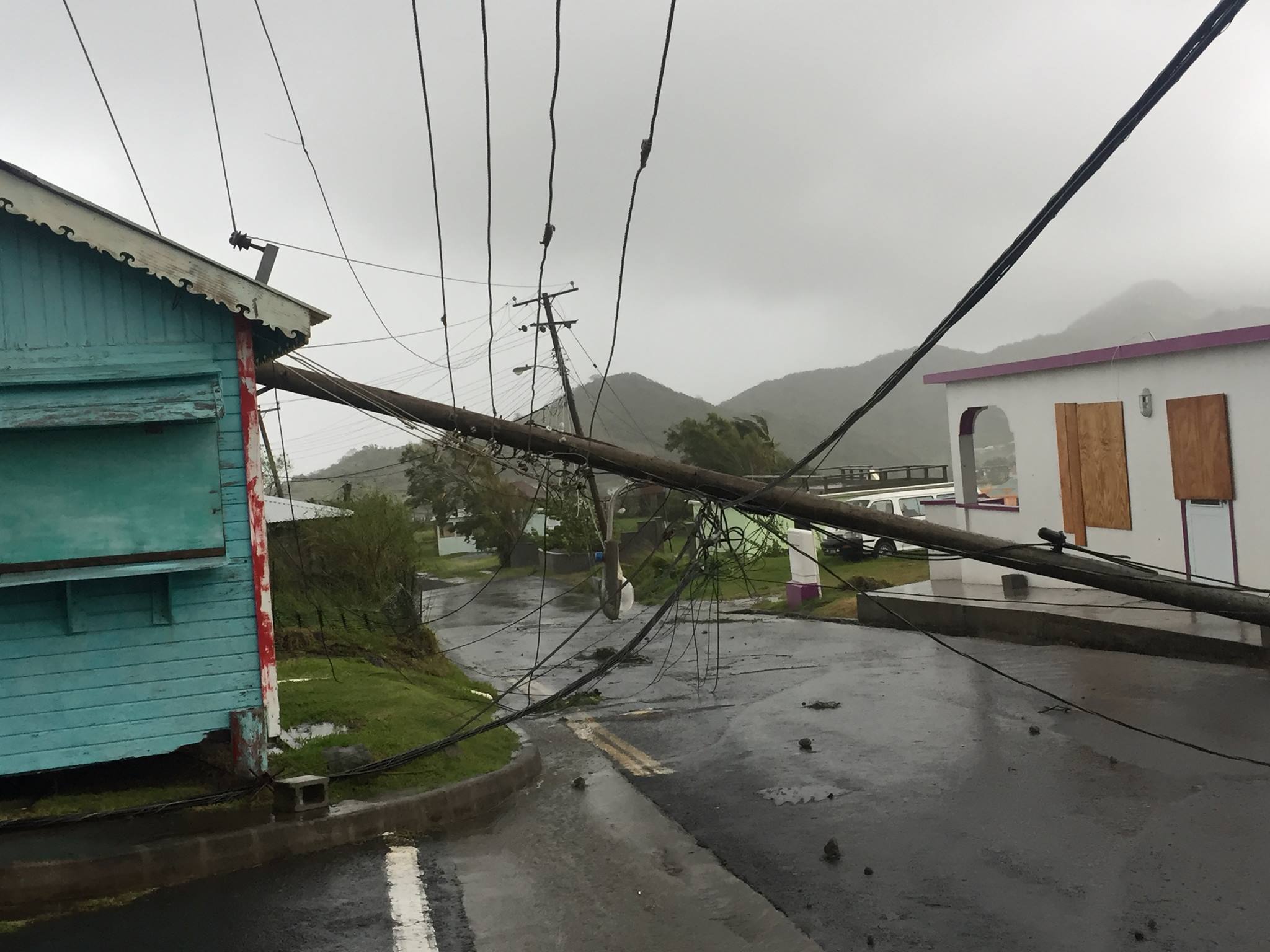 Montserrat following the passage of Hurricane Maria