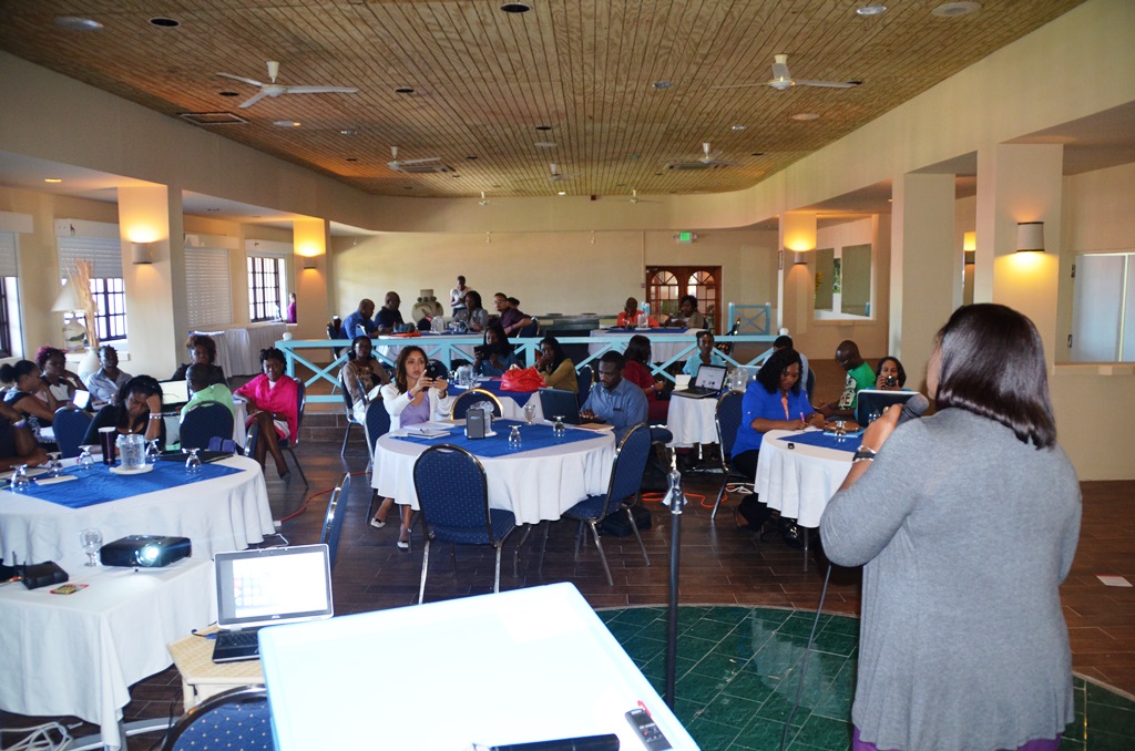 Participants during the working groups session on day two of the training workshop