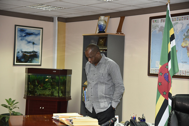 PM Skerrit reflecting on life, ahead of address to the nation. Photo courtesy of the Prime Minister&rsquo;s Office