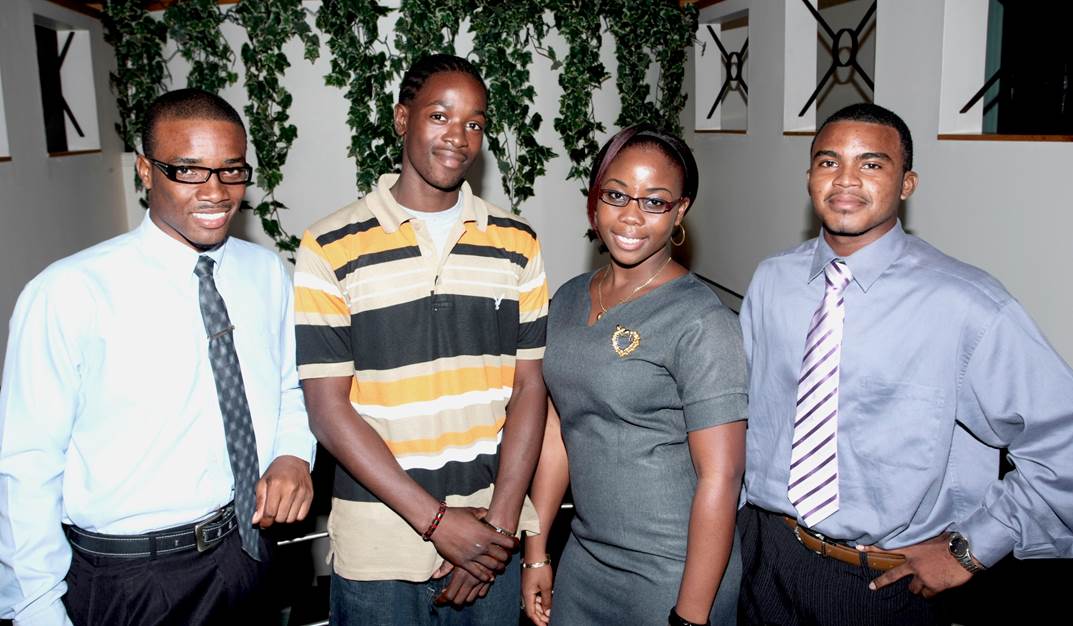 The four Antiguan and Barbudan Refractionists working in the Johnsons Point, Clarehall and Grays Farm Clinics: Raenor Sharpe, Ronel Richards, Denise Philip and Dirk Agard