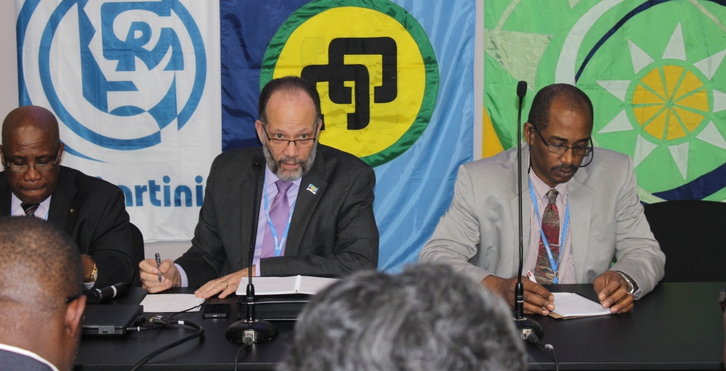 CARICOM Secretary-General, Ambassador Irwin LaRocque chairs a CARICOM Caucus at COP 21.