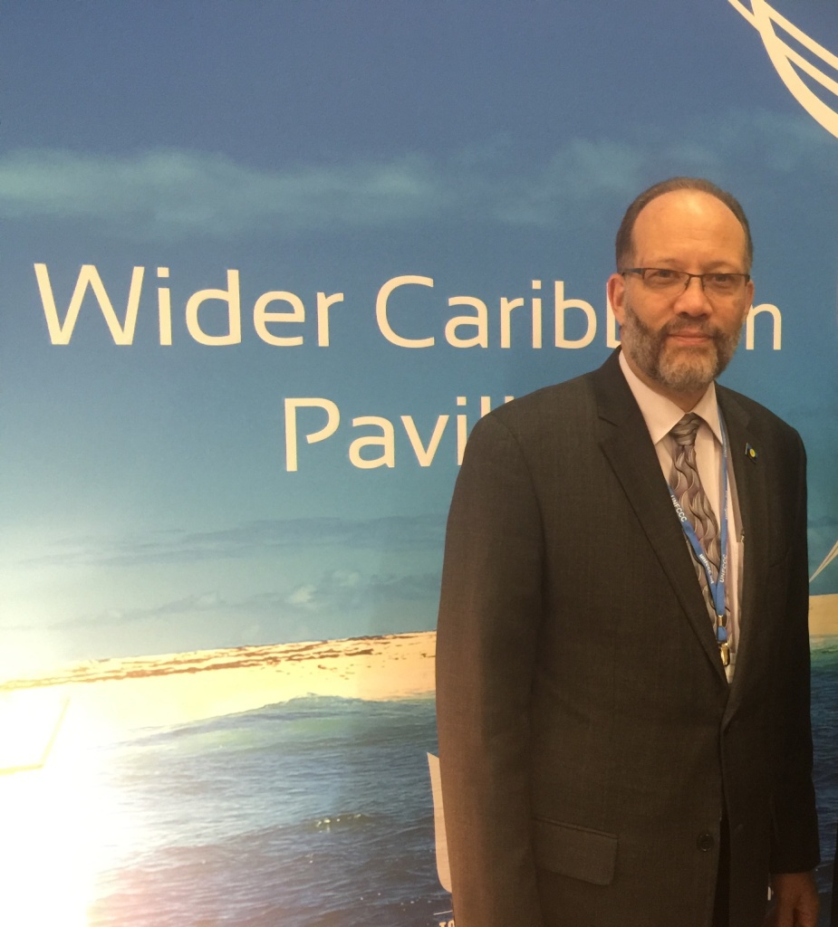 CARICOM Secretary-General at Caribbean Pavilion at COP21, Paris, France