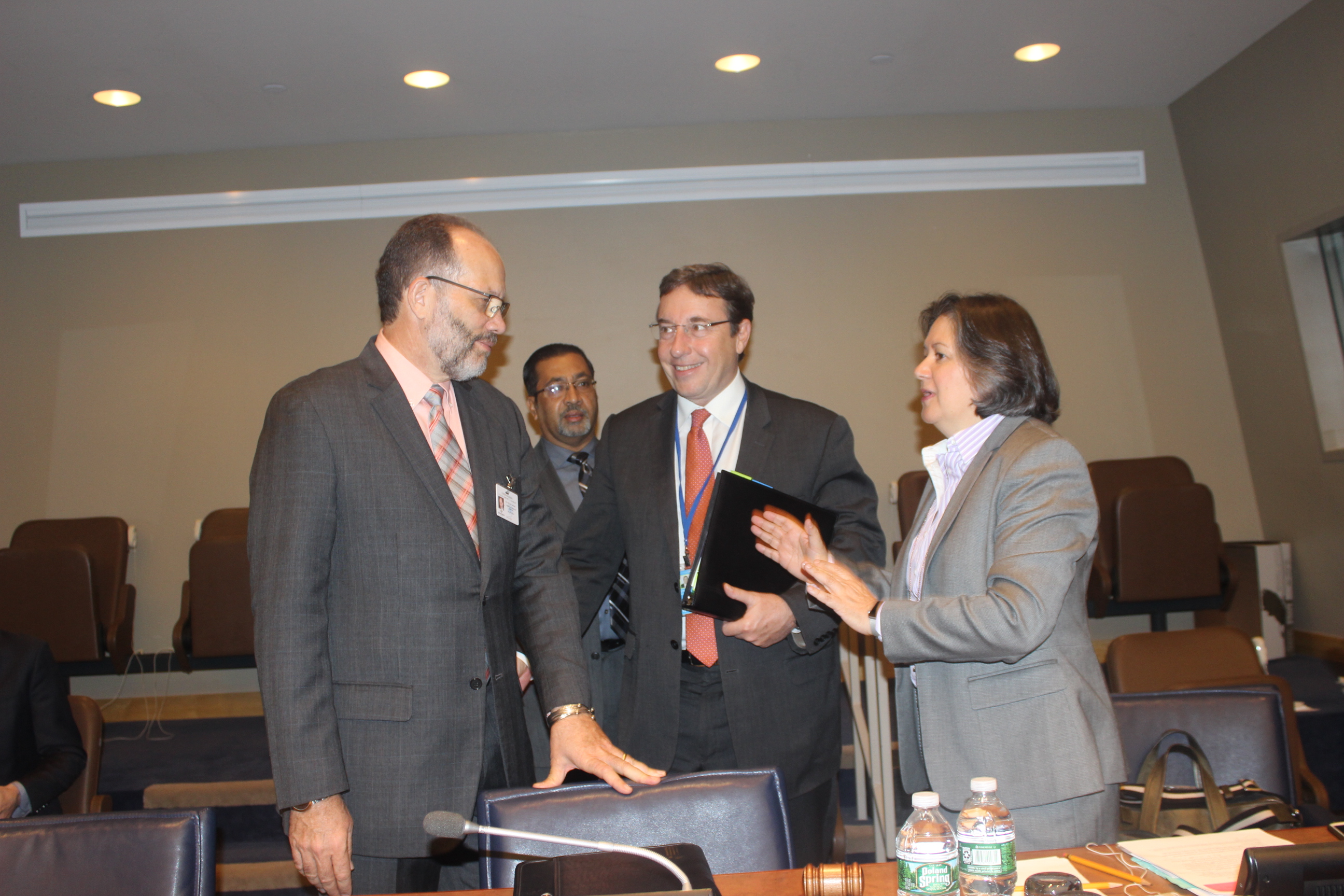 CARICOM SG Amb. Irwin Larocque; UNDP Administrator Achim Steiner; Director UNDP, Latin America/Caribbean Jessica Faieta