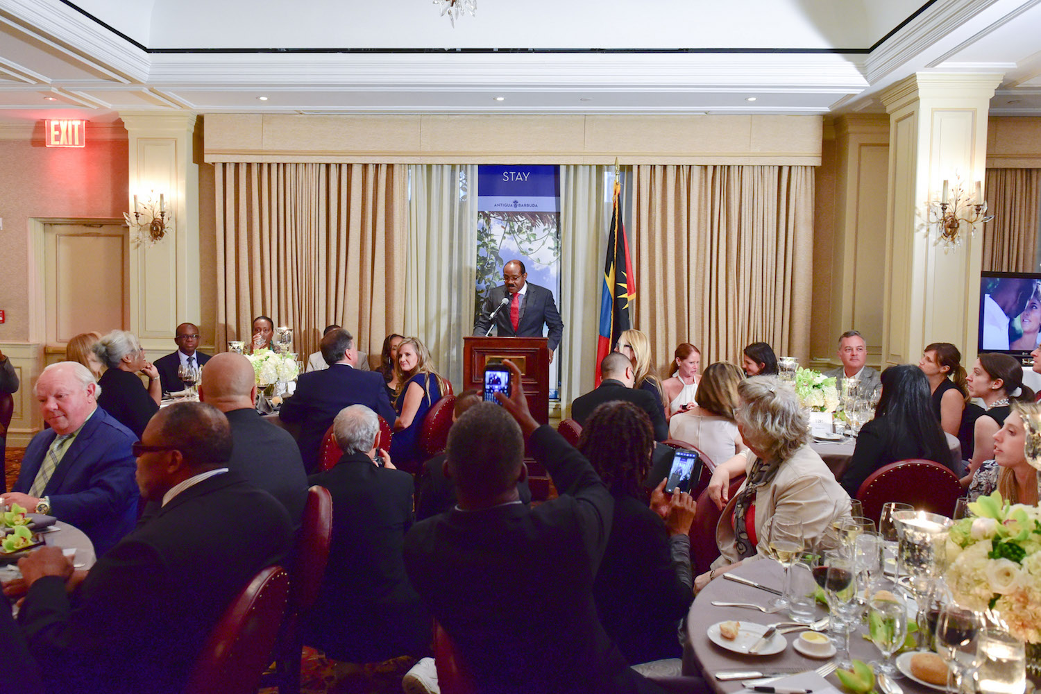 PM Browne delievering remarks at the launch Caribbean Week in New Yor