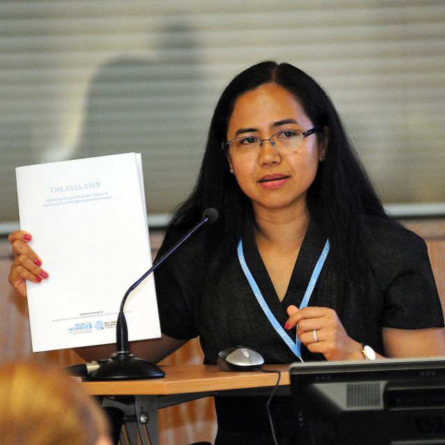Verona Collantes, intergovernmental specialist of UN Women. (photo via : IISD