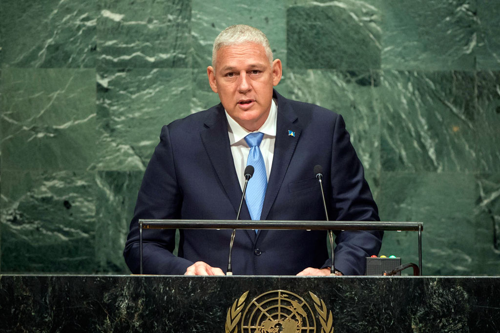 Prime Minister Allen Michael Chastanet of Saint Lucia addresses the general debate of the General Assembly&rsquo;s seventy-first session. UN Photo/Cia Pak