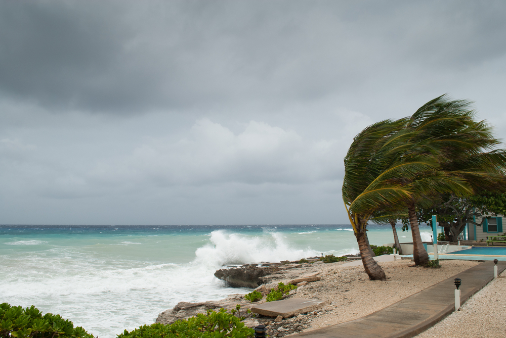 A,Hurricane,Is,About,To,Batter,This,Caribbean,Beach,Hut.