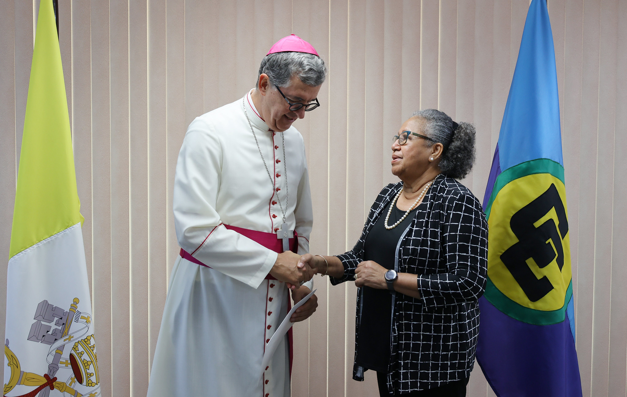 Vatican handshake