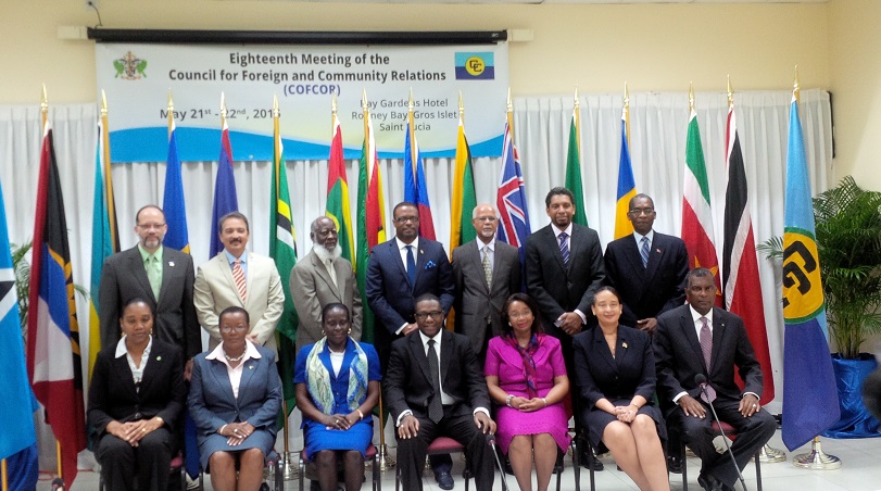 File Photo CARICOM Ministers of Foreign Affairs, Foreign Ministry Officials and CARICOM Secretary-General Ambassador Irwin LaRocque at the COFCOR Meeting