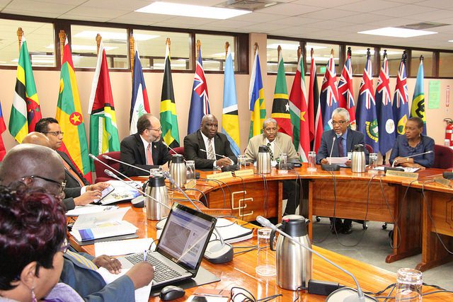 (l-r) Secretary General; COHSOD Chairman; ASG HSD Dr. Douglas Slater; Professor Nigel Harris