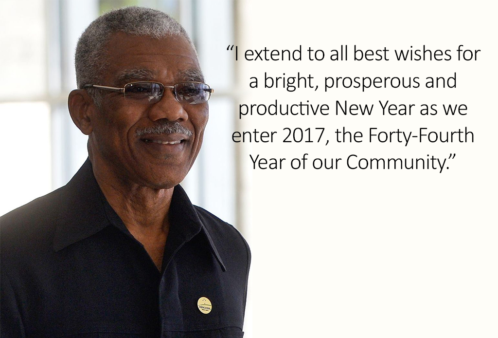 Chairman  of The Caribbean Community (CARICOM) His Excellency David Granger President of The Co-operative Republic of Guyana