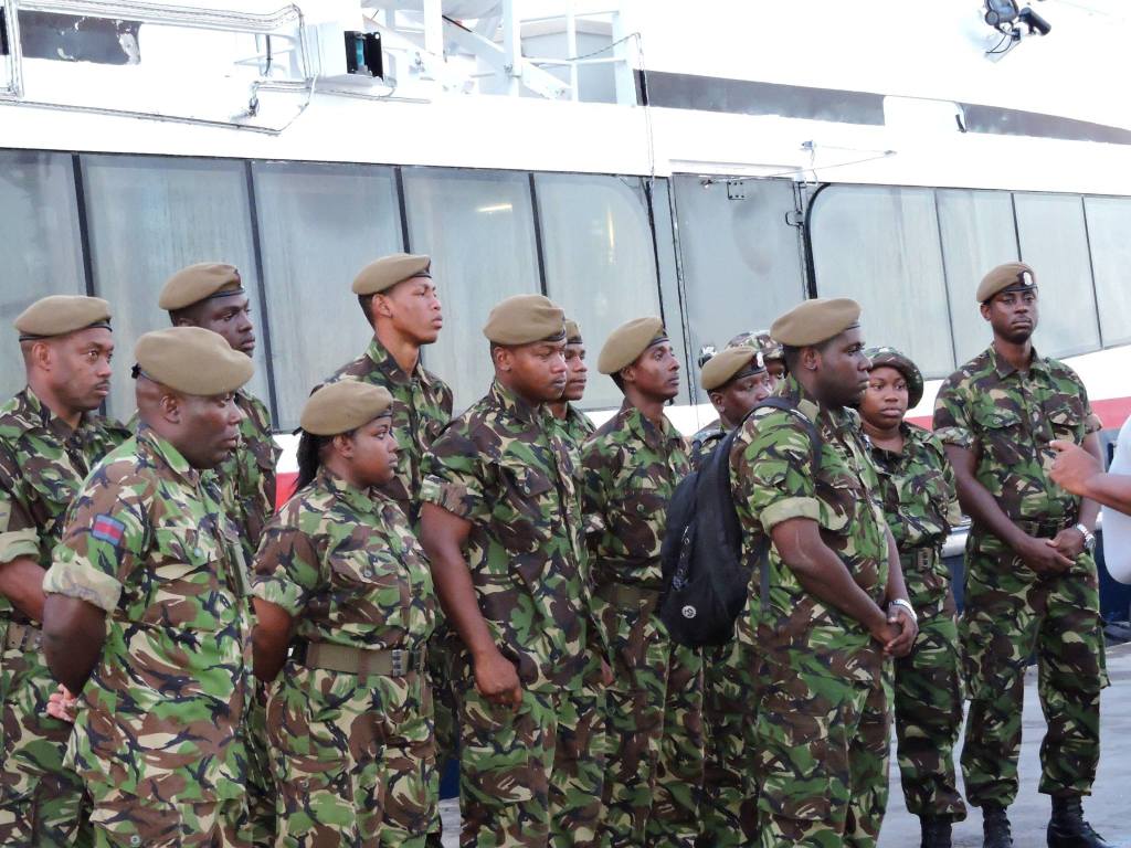 Members of the Monsterrat Defence Force