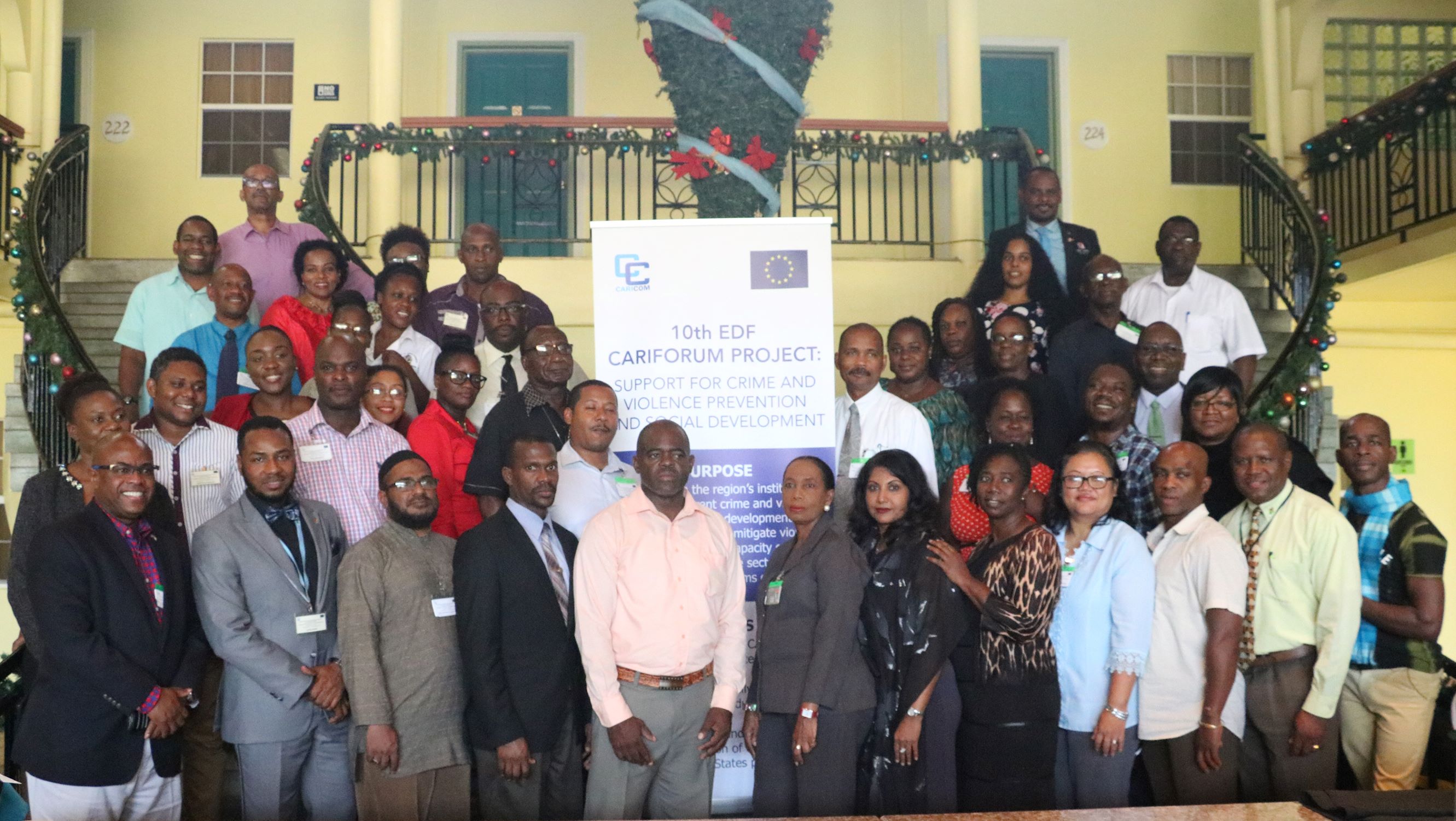 Group photo of  Participants  at the Regional Train-the-Trainer Workshop on Restorative Justice (Photo: Rawle Warde)