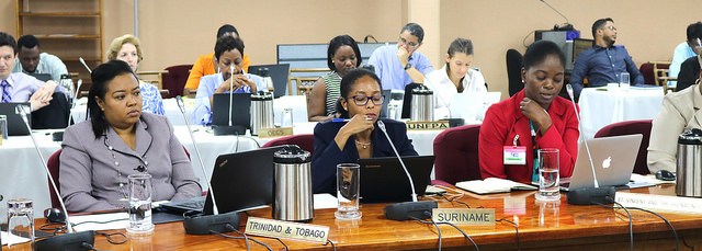 The Regional Census Coordinating Committee Meeting in session on Monday at the CARICOM Secretariat 0 10	 S