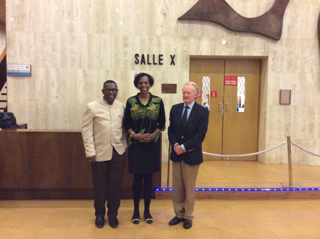 Mr Antonio Maynard, Official Representative to the UNESCO Executive Board, H.E. Madame Crystal NIX-HINES, Ambassador of the United States of America to UNESCO and Dr. David Doyle, Ambassador of St. Kitts and Nevis to UNESCO