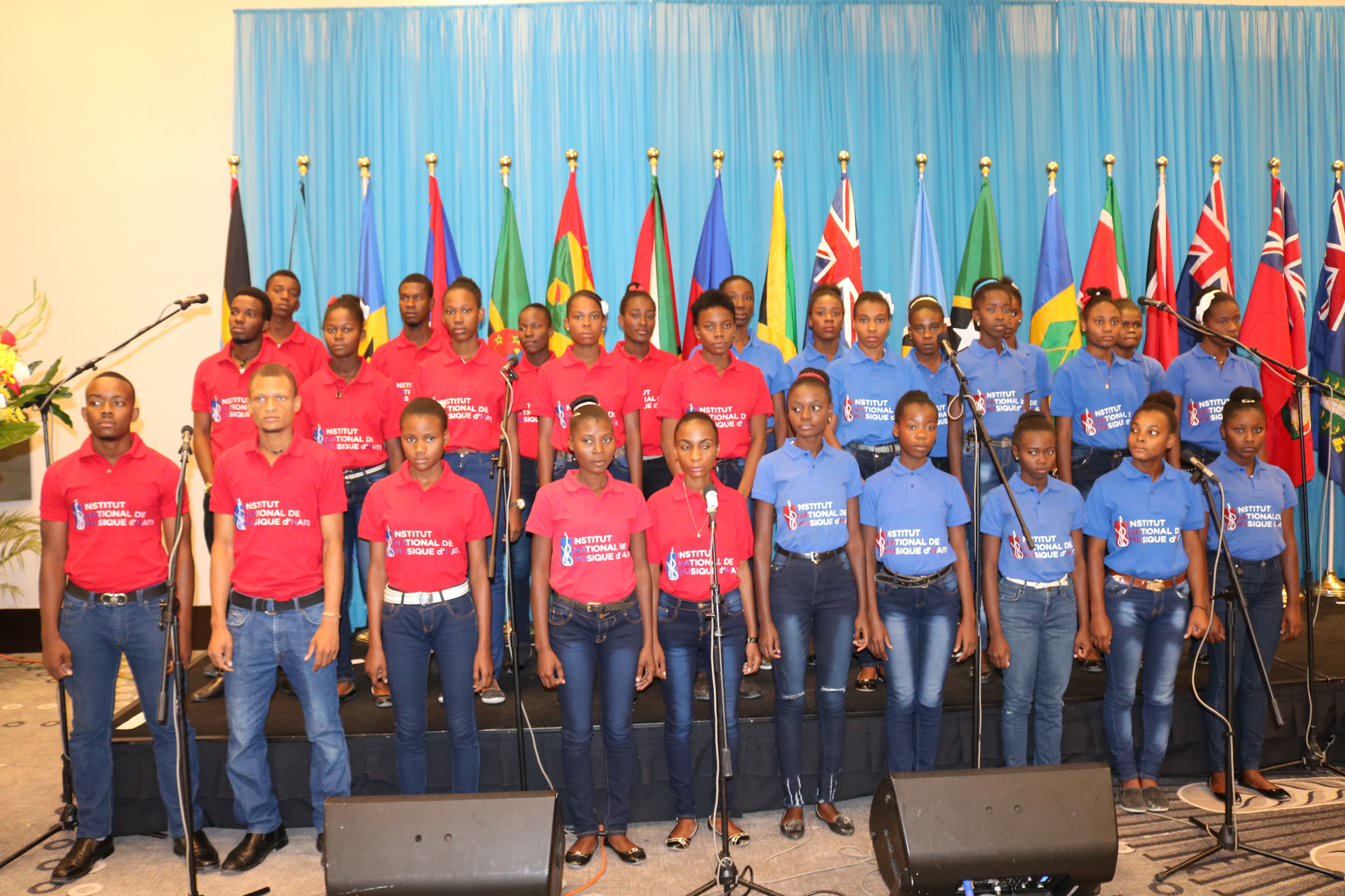 Students singing
