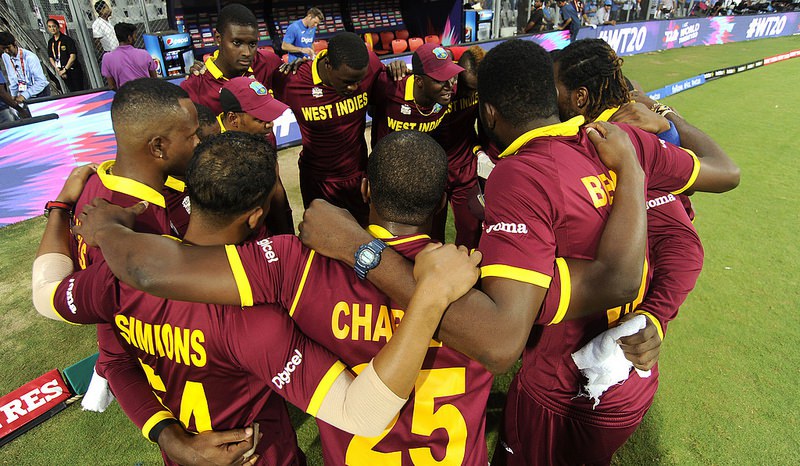 West Indies men will follow the women on the field of play for the World T20 Final against England.