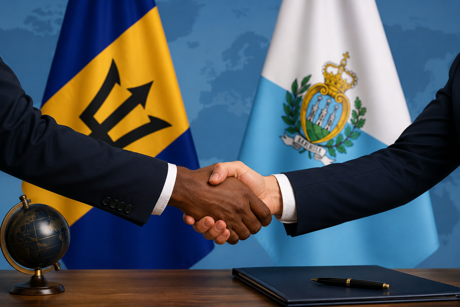 Barbados and San Marino