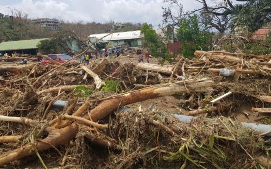 One of the scenes in Dominica after Hurricane Maria made landfall on Monday