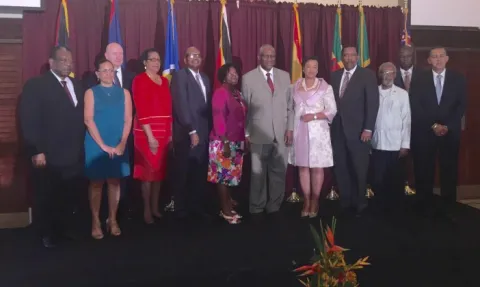 Presidents and Governors-General with Baroness Patricia Scotland during the meeting